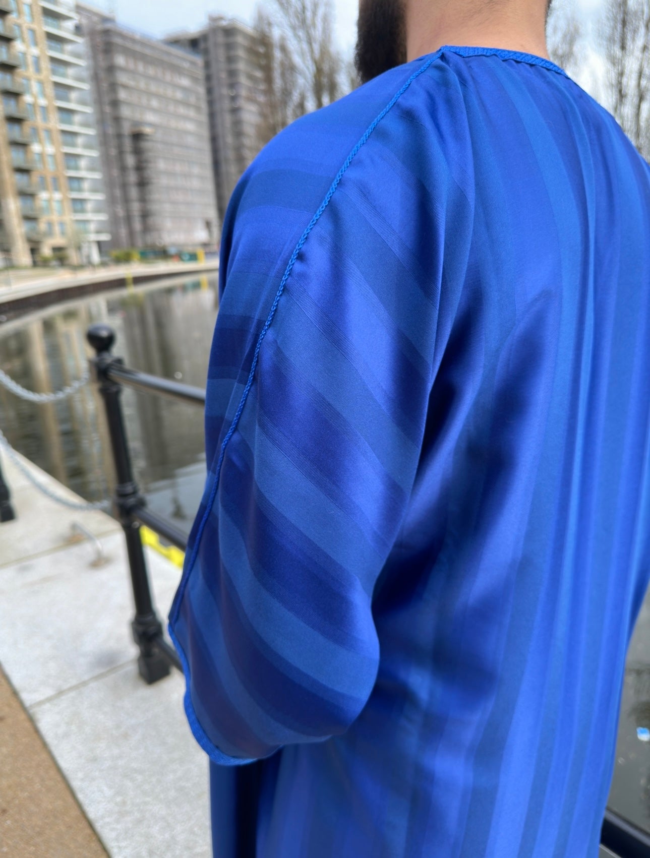 Royal Blue Monochrome Collection Moroccan Thobe