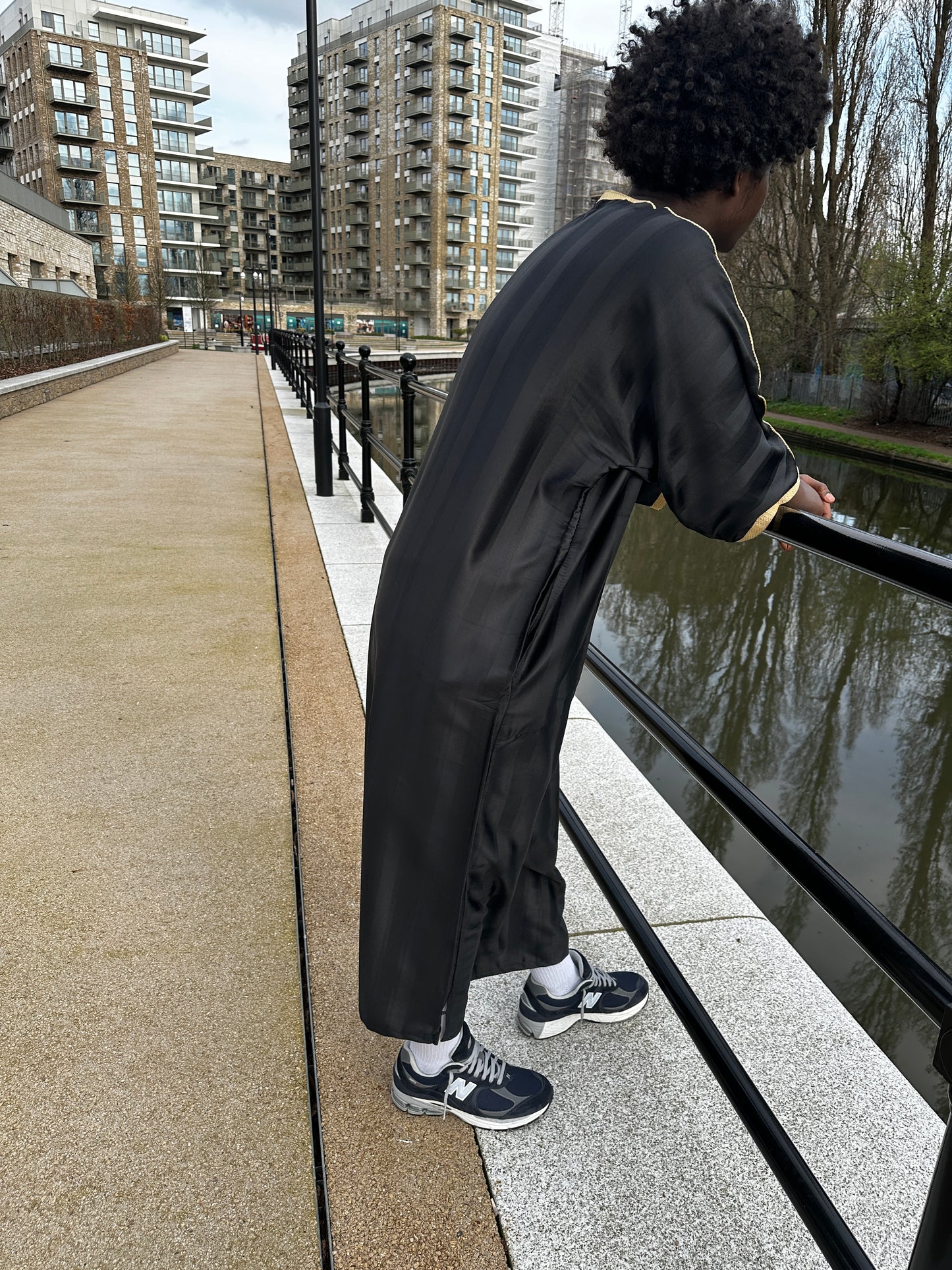 Black/Gold DIAMOND COLLECTION Moroccan Thobe