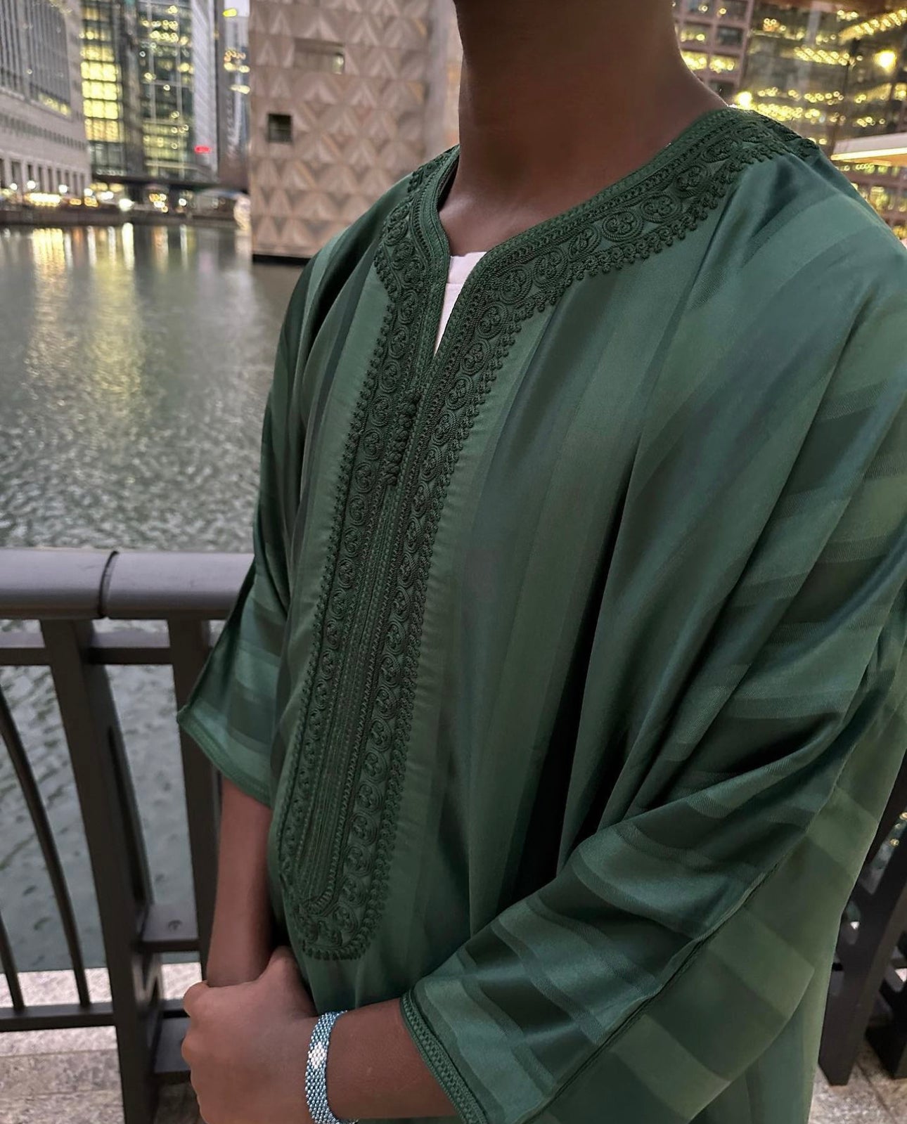 Green Monochrome Collection Moroccan Thobe