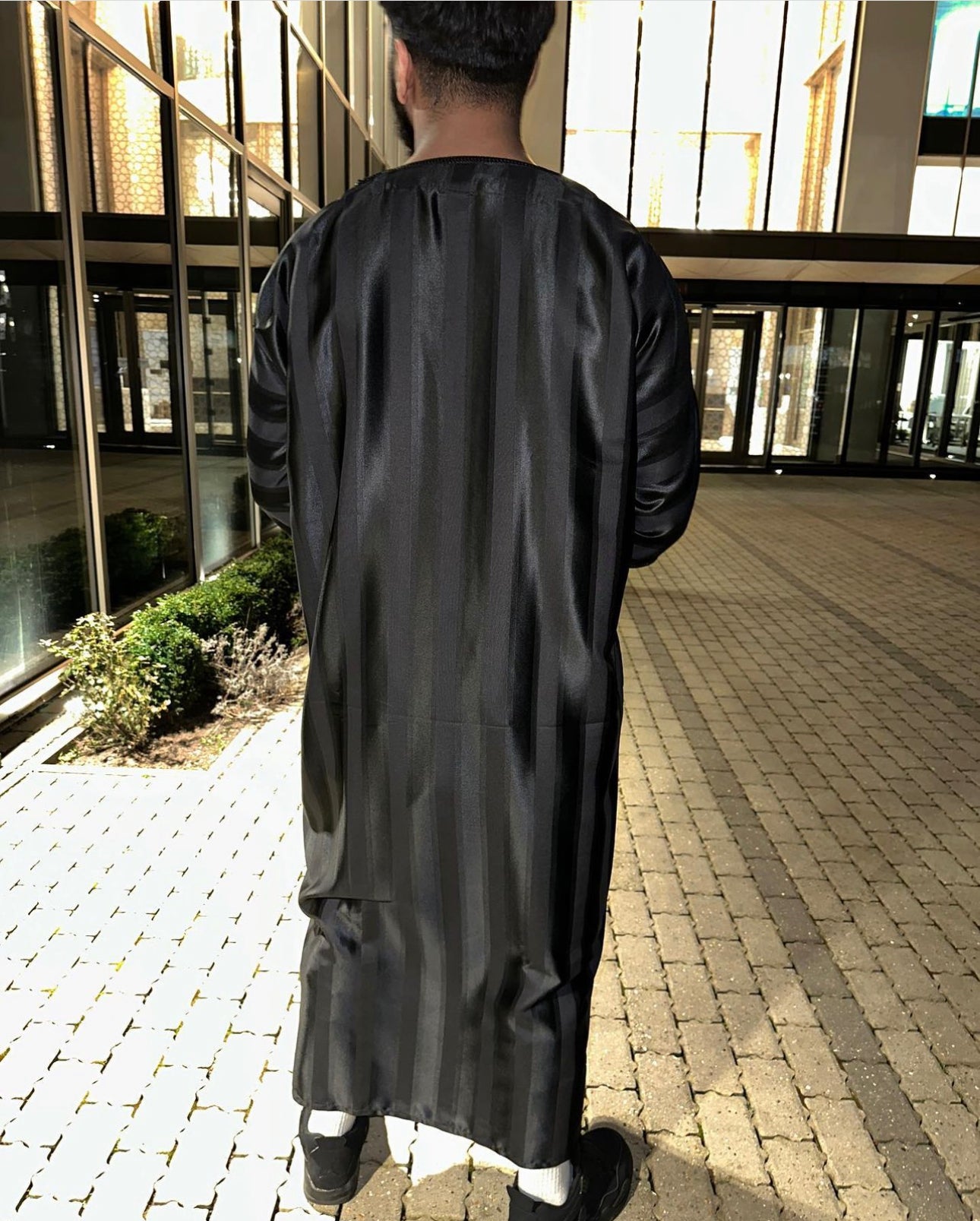 Black Monochrome Collection Moroccan Thobe