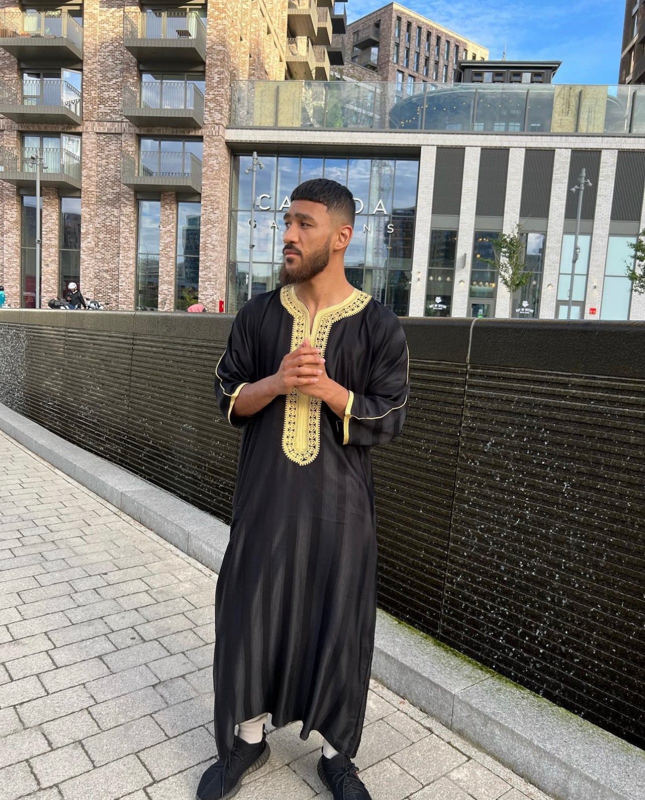 Black/Gold Moroccan Thobe